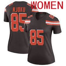 Women Cleveland Browns 85 David Njoku Nike Brown Player Game NFL Jerseys